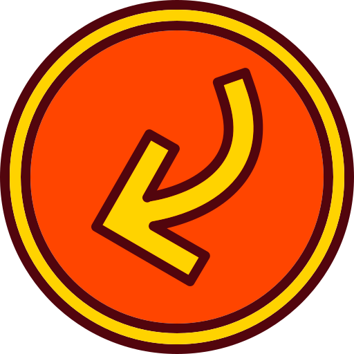Down left arrow Generic color lineal-color icon