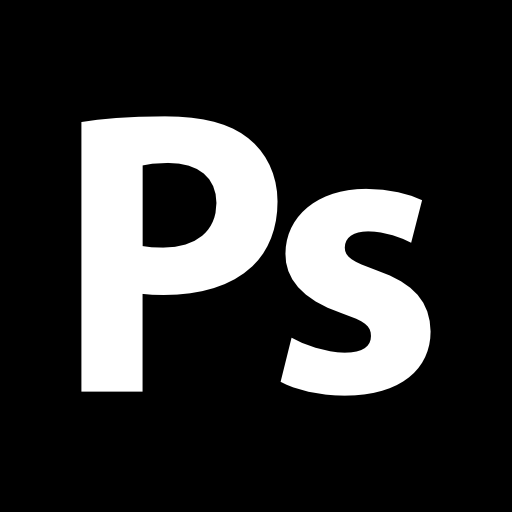 adobe photoshop Basic Straight Filled icon