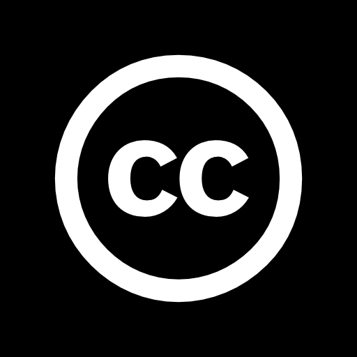 creative commons Basic Straight Filled ikona