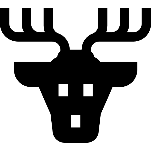 Reindeer Basic Straight Filled icon