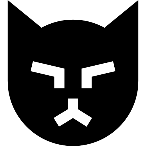 gato Basic Straight Filled icono