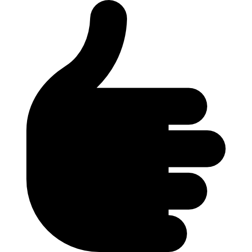 duim omhoog Basic Straight Filled icoon