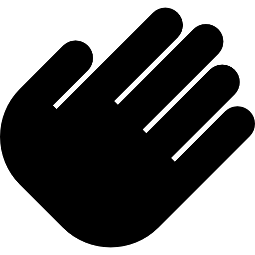 Hand Basic Straight Filled icon