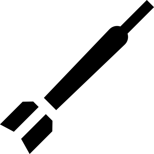 dart Basic Straight Filled icoon