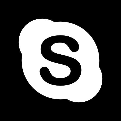 스카이프 Basic Straight Filled icon