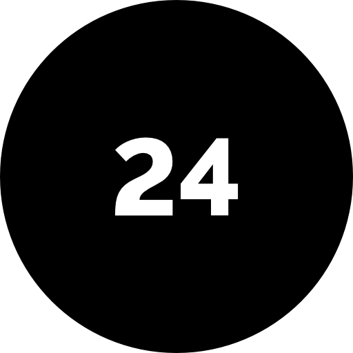 24 horas Basic Straight Filled icono