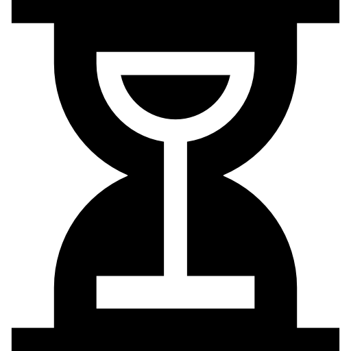 Hourglass Basic Straight Filled icon
