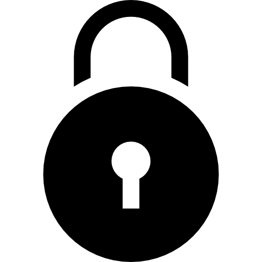 Lock Basic Straight Filled icon