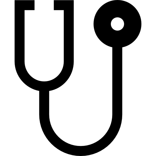 estetoscopio Basic Straight Filled icono