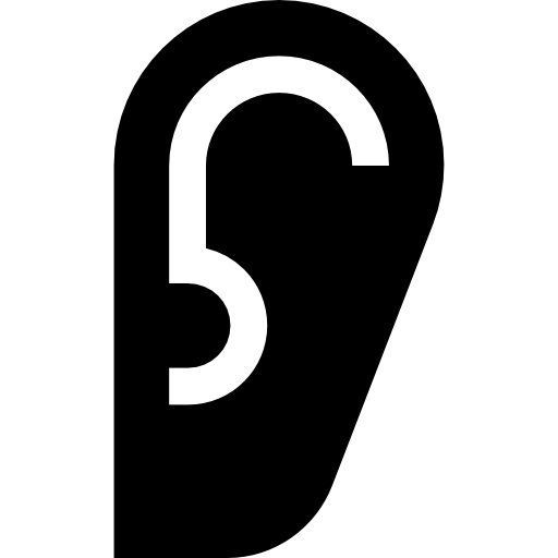 耳 Basic Straight Filled icon