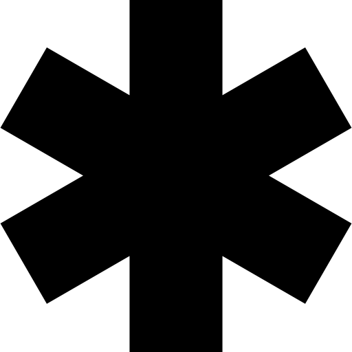 asterisco Basic Straight Filled icono