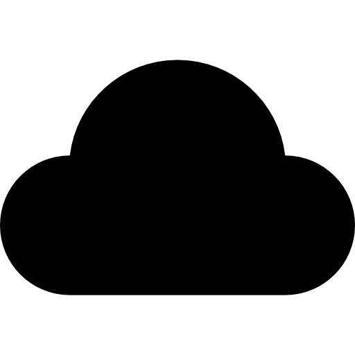 Cloud Basic Straight Filled icon