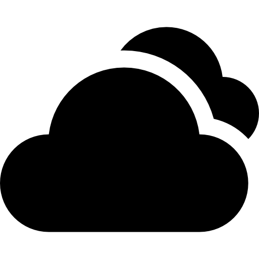 nuvens Basic Straight Filled Ícone