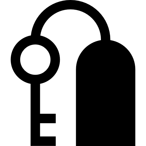 llave del hotel Basic Straight Filled icono