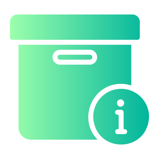 caja de almacenaje Generic gradient fill icono
