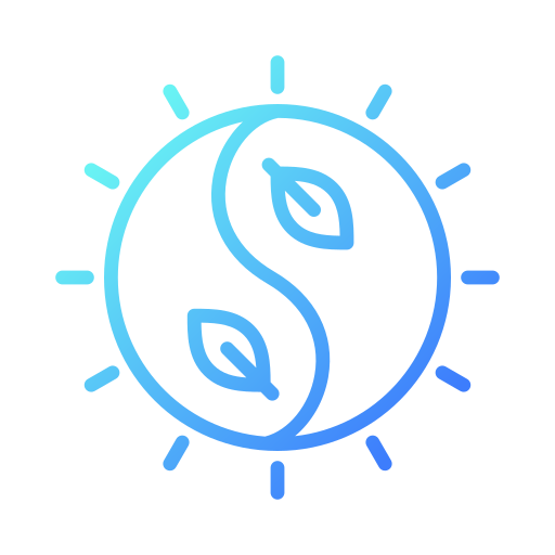 陰陽のシンボル Generic gradient outline icon
