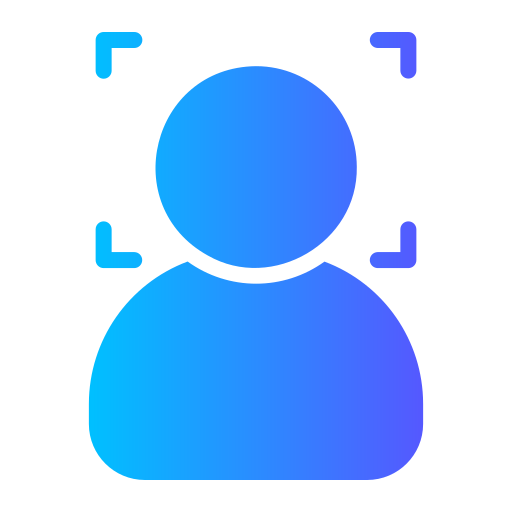 Facial recognition Generic gradient fill icon