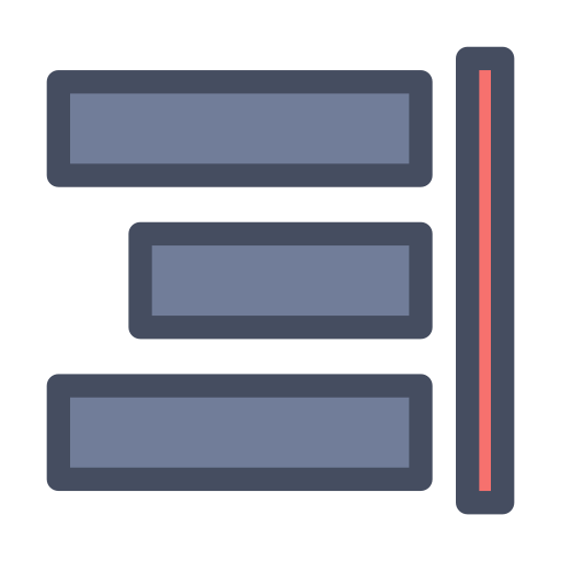 왼쪽 정렬 Generic color lineal-color icon