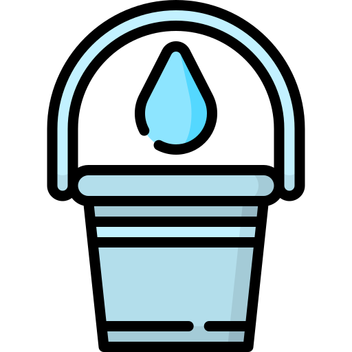 cubo de agua Special Lineal color icono
