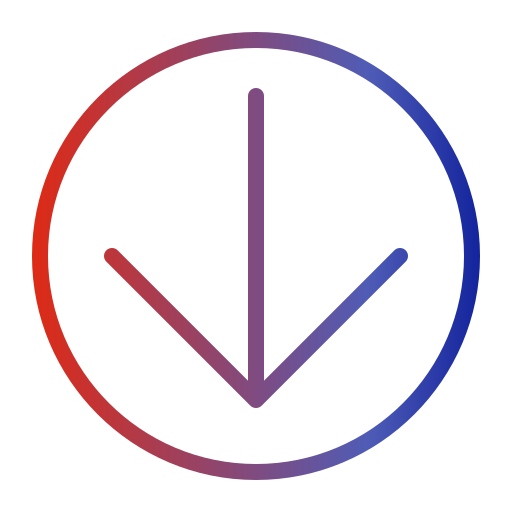 pfeil unten Generic gradient outline icon