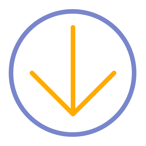 矢印の下 Generic color outline icon