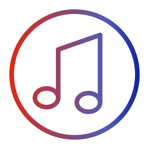muziek Generic gradient outline icoon