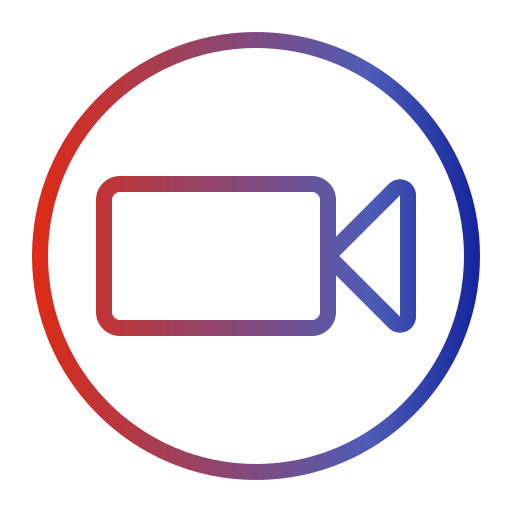 video Generic gradient outline icono