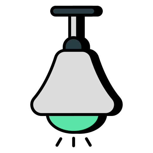Ceiling lamp Generic color lineal-color icon