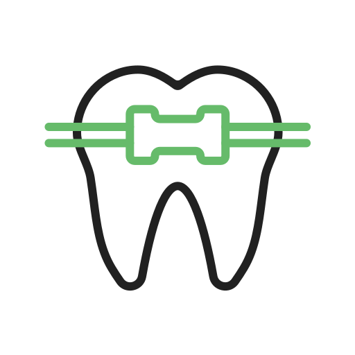 aparat ortodontyczny Generic color outline ikona
