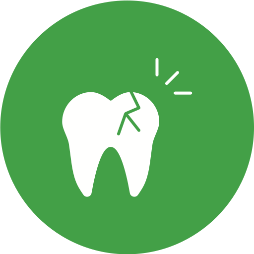 Cracked tooth Generic color fill icon