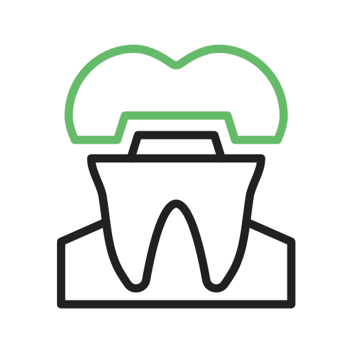 치과 크라운 Generic color outline icon