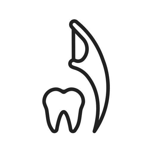 la soie dentaire Generic black outline Icône