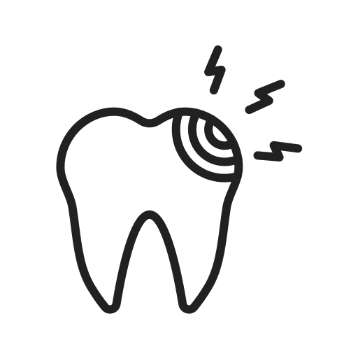 Зубная боль Generic black outline иконка