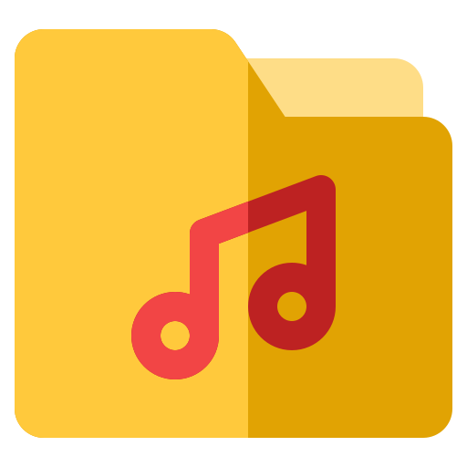 folder muzyczny Generic color fill ikona
