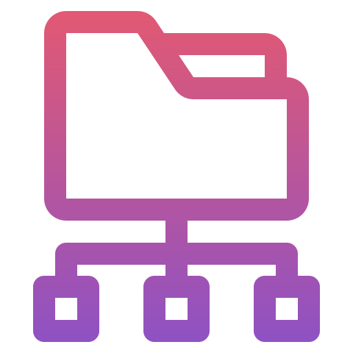 Folder sharing Generic gradient outline icon