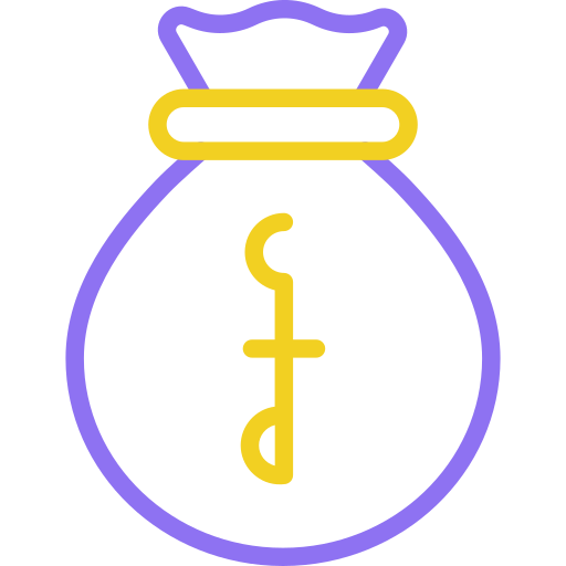 torba z pieniędzmi Generic color outline ikona