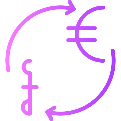 câmbio monetário Generic gradient outline Ícone