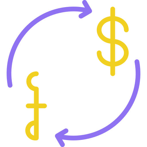 cambio de divisas Generic color outline icono