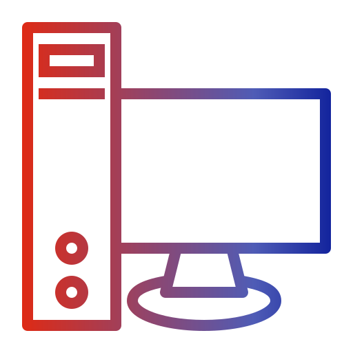 persoonlijke computer Generic gradient outline icoon