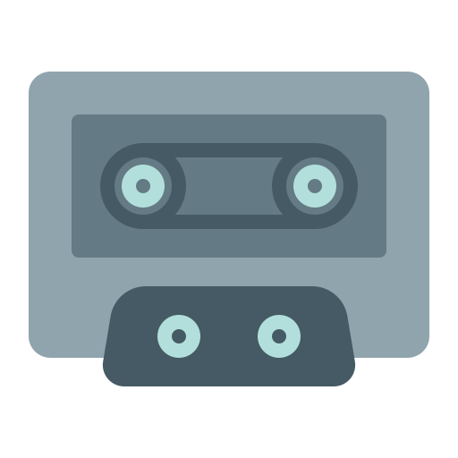 カセットテープ Generic color fill icon