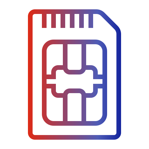 Сим-карта Generic gradient outline иконка