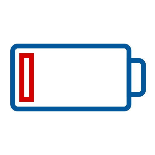 niski poziom baterii Generic color outline ikona