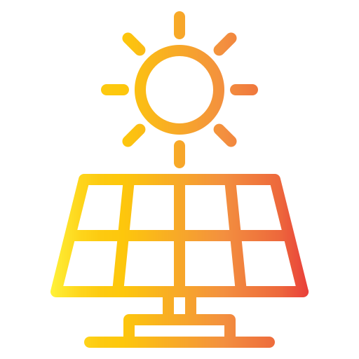 zonnepaneel Generic gradient outline icoon