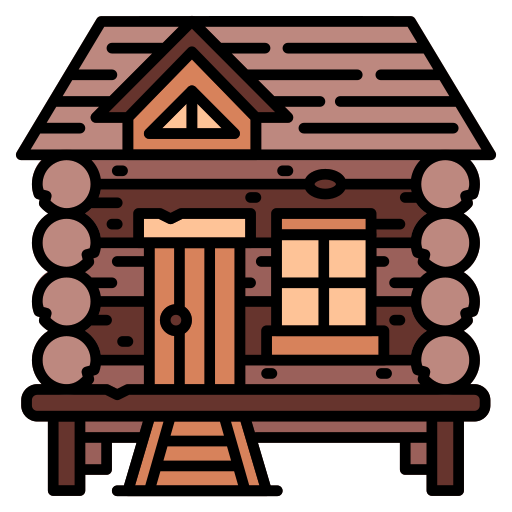 cabina in legno Generic color lineal-color icona
