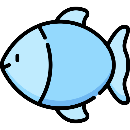 peixe Kawaii Lineal color Ícone