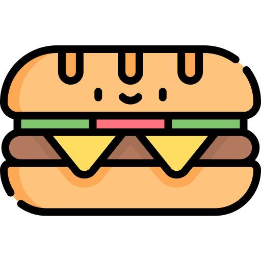 sandwich Kawaii Lineal color icon