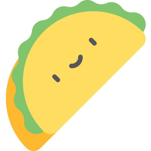 taco Kawaii Flat icono