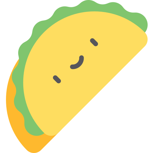 taco Kawaii Flat icoon