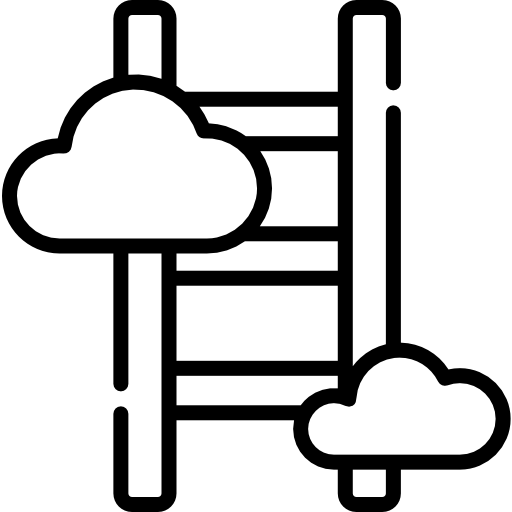 escalera Kawaii Lineal icono