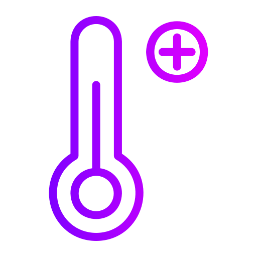 hoge temperatuur Generic gradient outline icoon